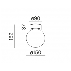 MODERN BALL simple midi WP LED hermetic M930 natynkowy czarny struktura 47000-M930-D0-00-12